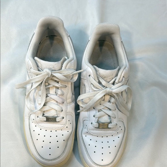 Nike Air Force-1 Womens size 8.5 Sneakers white leather low top, pre-owned, nice - Picture 10 of 10